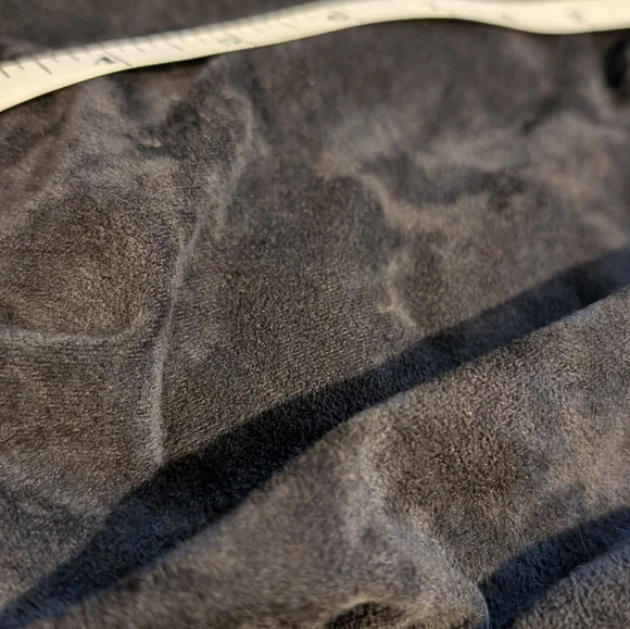 '90s Vintage High Thigh Cut Bikini Bottom Black Suede-Like Fabric - Picture 5 of 8